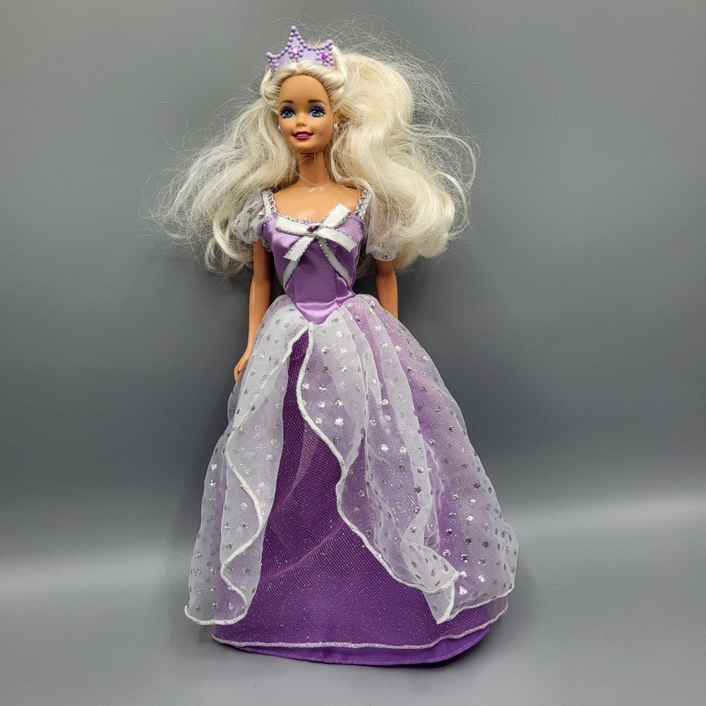 My First Princess Barbie Doll With Purple Gown & Tiara SOLD AS SHOWN ON PHOTO